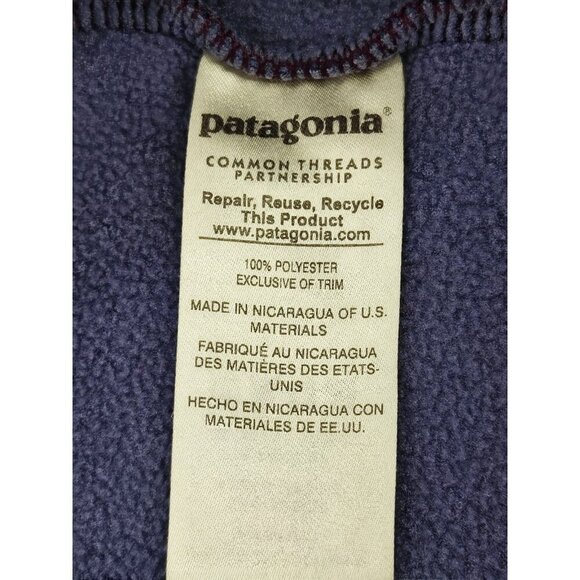 Patagonia Women's Purple Lightweight Synchilla Snap T Fleece Jacket Size M - Picture 4 of 9